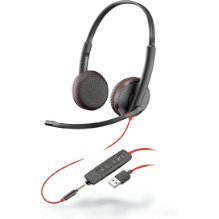 אוזניות מונו על האוזן, חוטי Poly Plantronics Blackwire 3225 USB-A