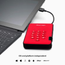 דיסק קשיח נייד מוצפן 2.5'' / diskAshur2 / 2TB / Red