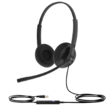 מערכת ראש (אוזניות) ל-2 אוזניים Yealink UH34B Lite USB