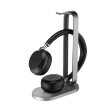 מערכת ראש (אוזניות) אלחוטית ל-2 אוזניים BH72 with Charging Stand Light Black USB-A UC