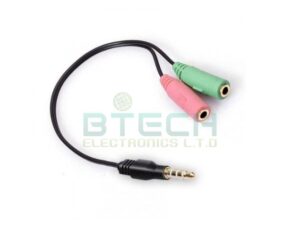 מתאם אודיו שני חיבורי 3.5mm נקבה ליציאת 3.5mm זכר