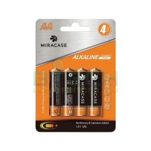 סט 4 סוללות MIRACASE ALKALINE AA 1.5V LR6 59141-004-02 1YL