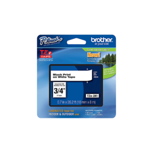 מדבקות TZE-241 סרט מקורי למדפסת מדבקות 3/4'' | 8 מטר שחור