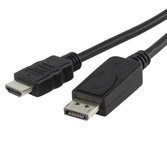 כבל HDMI TO DP תומך אודיו באורך 1.8מ' 4K@60HZ