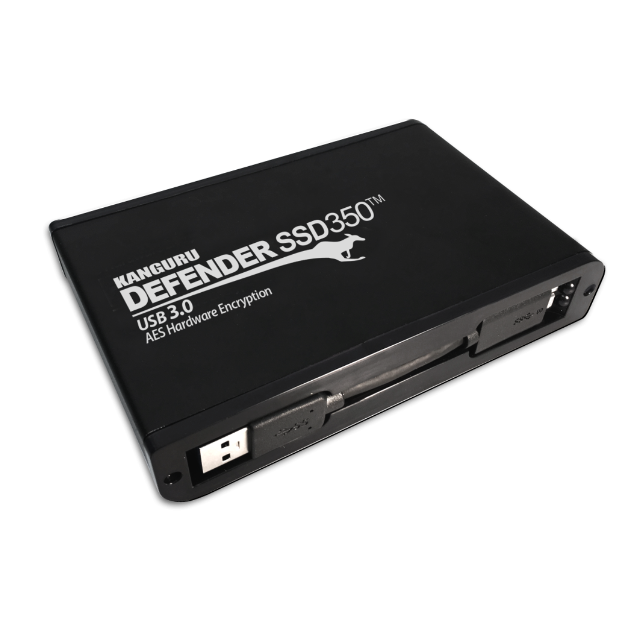 דיסק חיצוני מוצפן Kanguru Defender SSD350 1TB USB 3.2 Black – תמונה 2