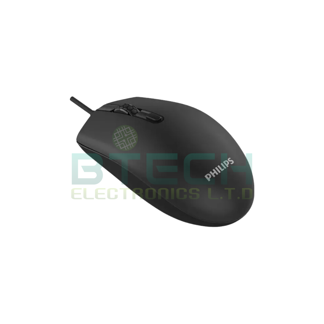 עכבר חוטי אופטי שחור Philips 200 1600DPI – תמונה 2
