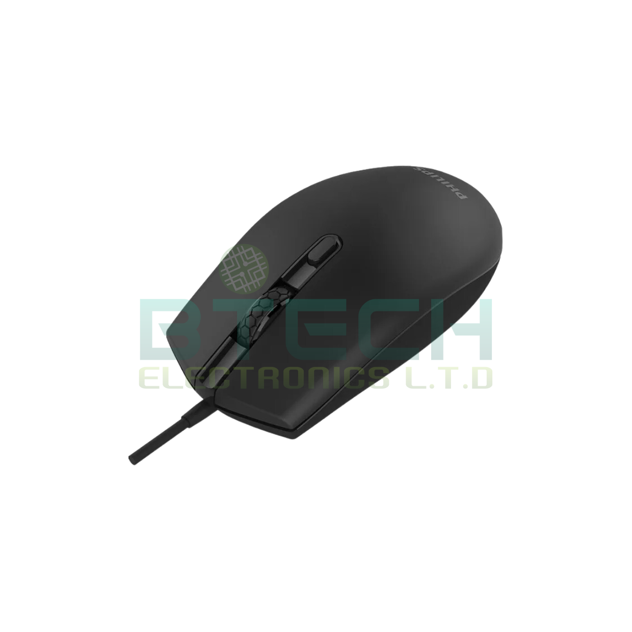 עכבר חוטי אופטי שחור Philips 200 1600DPI – תמונה 3