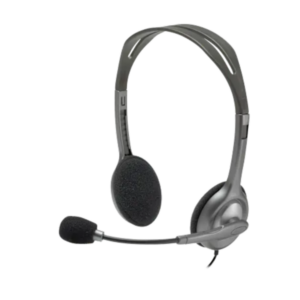 אוזניות חוטיות ל-2 אוזניים עם מיקרופון Logitech H110 3.5mm