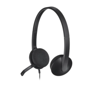 אוזניות חוטיות ל-2 אוזניים עם מיקרופון Logitech H340 USB-A