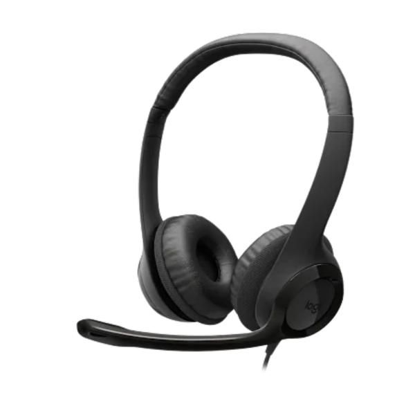 אוזניות חוטיות ל-2 אוזניים עם מיקרופון Logitech H390 USB-A