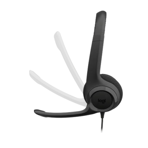 אוזניות חוטיות ל-2 אוזניים עם מיקרופון Logitech H390 USB-A – תמונה 2