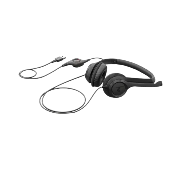 אוזניות חוטיות ל-2 אוזניים עם מיקרופון Logitech H390 USB-A – תמונה 4