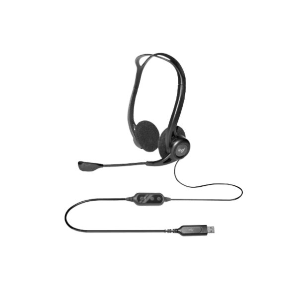 אוזניות חוטיות ל-2 אוזניים עם מיקרופון Logitech H960 USB-A – תמונה 4