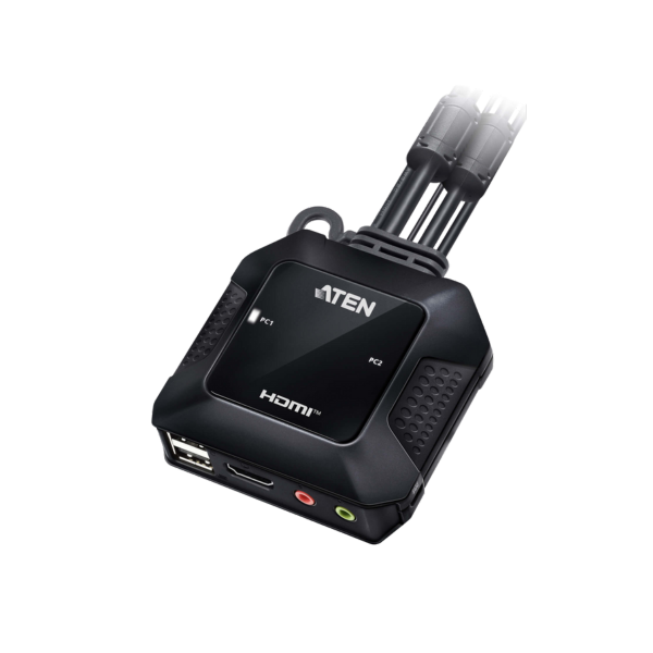 כבל KVM ל-2 מחשבים חיבור Aten 2xUSB | HDMI 4K | 4096X2160 – תמונה 2