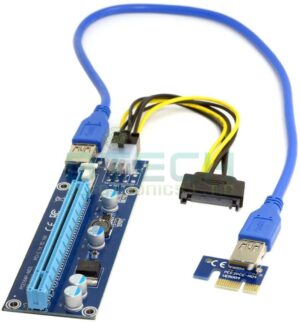 מתאם לכרטיס מסך עבור כריית מטבעות PCI-E Riser Ver.009 ערכה