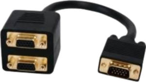 כבל מפצל VGA זכר- 2xVGA נקבה באורך 0.2 מטר