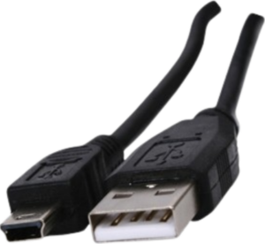 כבל USB2.0 זכר ל- USB2.0 B MINI זכר (טרפז) באורך 1.8 מ'