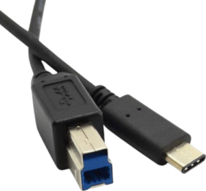 כבל USB תקע C זכר ל- USB 3.0 זכר 1 מטר