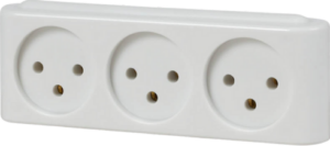 מפצל חשמל T3 זכר לנקבה 3 שקעים