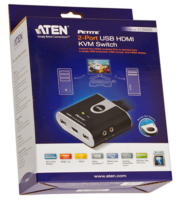 כבל KVM ל-2 מחשבים Aten CS692 HDMI/USB – תמונה 4