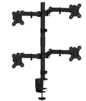 מתקן תלייה ל-4 מסכי מחשב ארגונומי 13''-27'' Lexus MS-07 צבע שחור 1Y