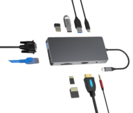 תחנת עגינה ומתאם USB3.1 TYPE C למגוון חיבורים עד 60W