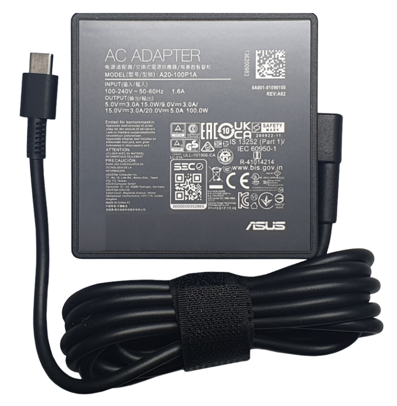 מטען מקורי למחשב נייד Asus 100W 20V 5A Type-C