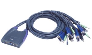 כבל KVM ל-4 מחשבים Aten CS64US VGA/USB