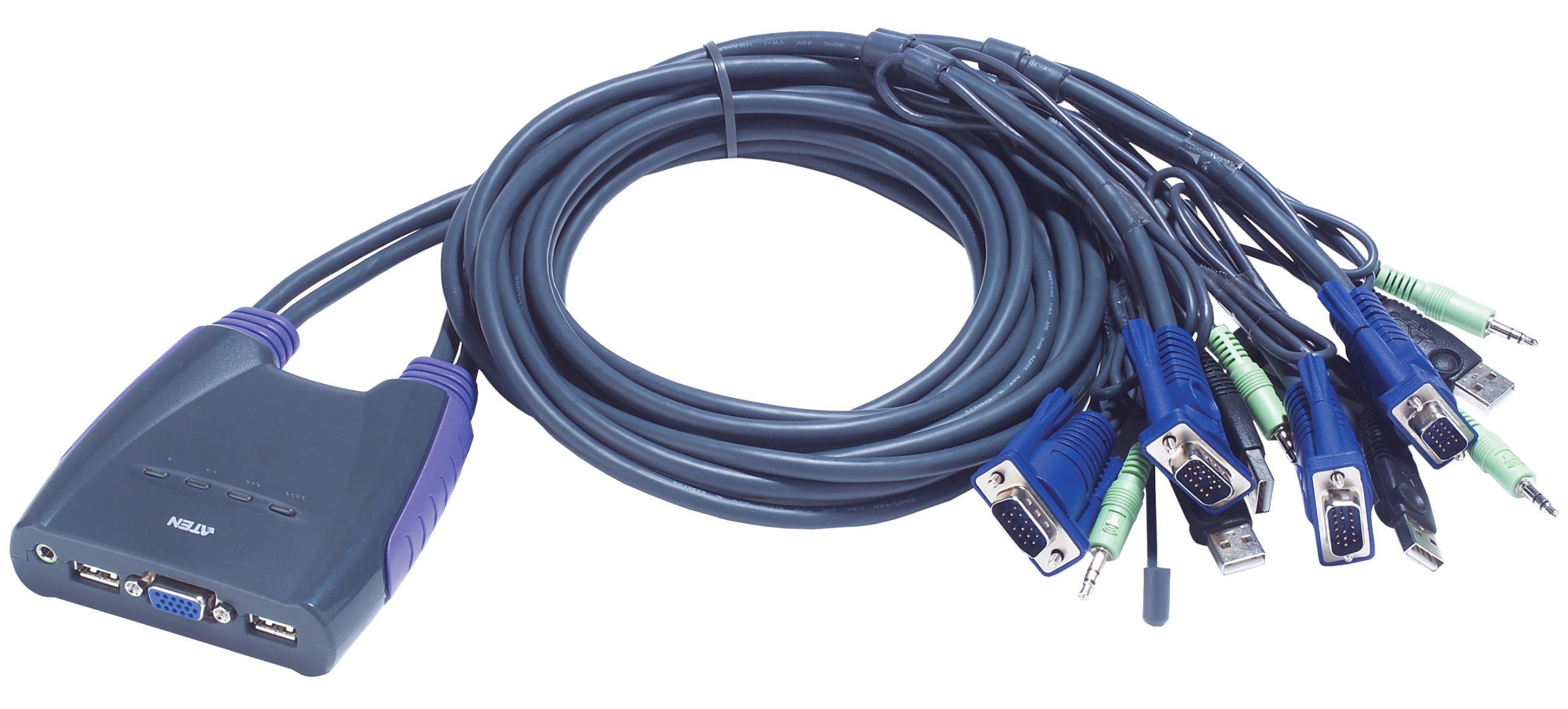 כבל KVM ל-4 מחשבים Aten CS64US VGA/USB – תמונה 4