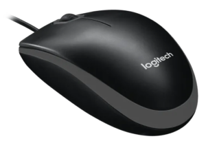 עכבר חוטי אופטי שחור Logitech B100 1000DPI