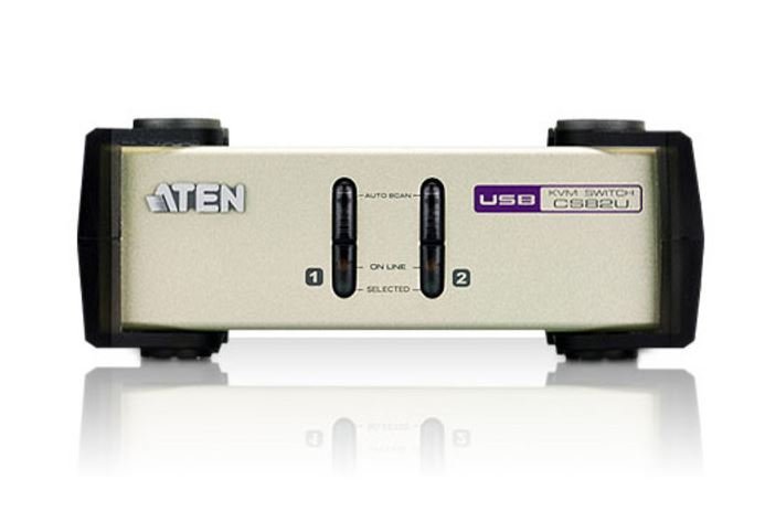 קופסא KVM ל-2 מחשבים ATEN CS82U USB/VGA/PS2