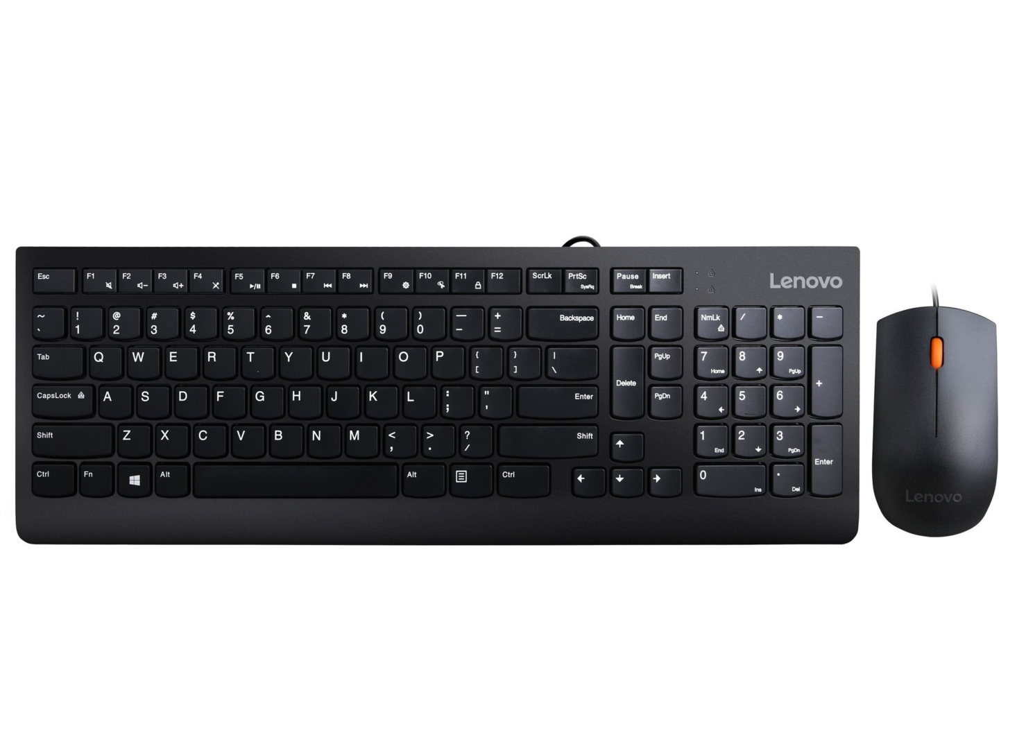 סט מקלדת ועכבר חוטי Lenovo 300