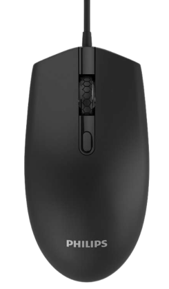 עכבר חוטי אופטי שחור Philips 200 1600DPI
