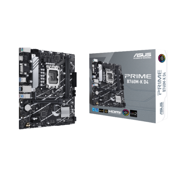 לוח אם אינטל Asus PRIME B760M-K DDR4 LGA1700 HDMI VGA