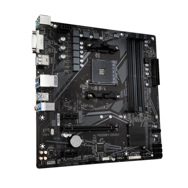 לוח אם Gigabyte A520M DS3H V2 DDR4 AM4 HDMI DP AMD – תמונה 3