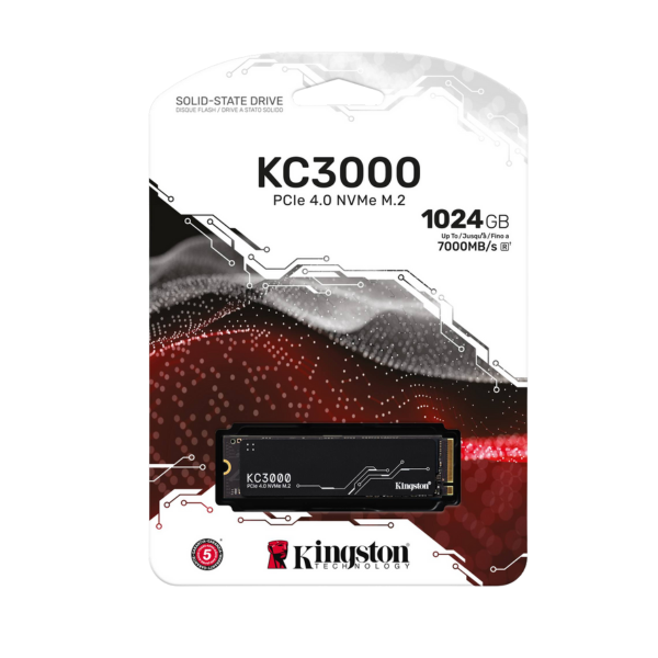 דיסק פנימי Kingston KC300 1TB NVME 7000/6000MB SSD 5Yr – תמונה 3