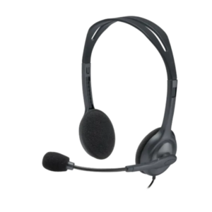אוזניות חוטיות ל-2 אוזניים עם מיקרופון Logitech H111 3.5mm