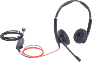 אוזניות מדונה חוטיות 2 אוזניים FreeMate ER-053B USB VoIP