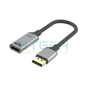 כבל מתאם אקטיבי DISPLAYPORT ל-HDMI נקבה, תומך 4K@144HZ 8K