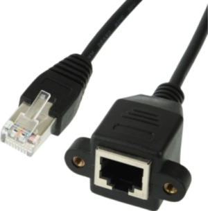 כבל רשת CAT5e באורך 1 מטר, מזכר לנקבה על פאנל