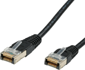 כבל רשת מגשר מסוכך CAT6 נחושת באורך 1.5 מטר שחור