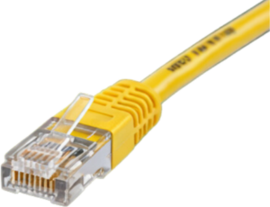 כבל רשת מגשר מסוכך CAT6 נחושת באורך 1.5 מטר צהוב