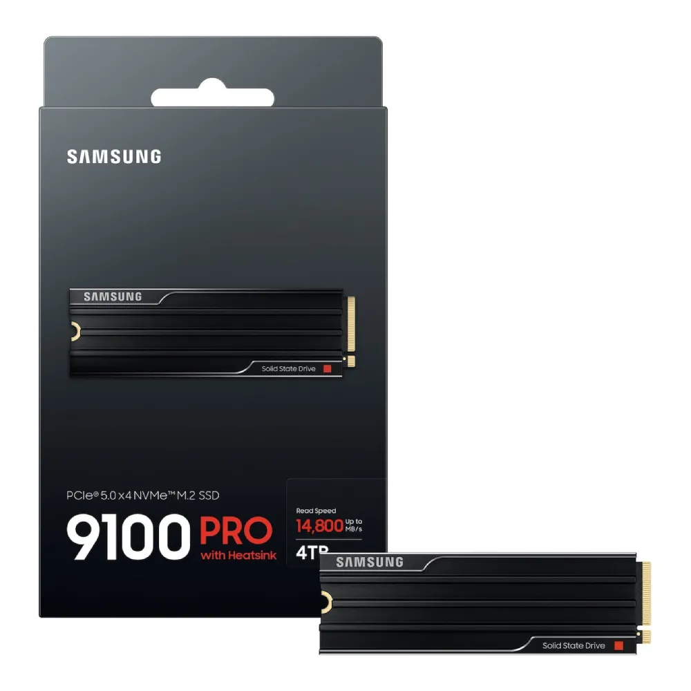 דיסק פנימי Samsung 9100 PRO 4TB w/HS NVME 14,800 SSD 5Y