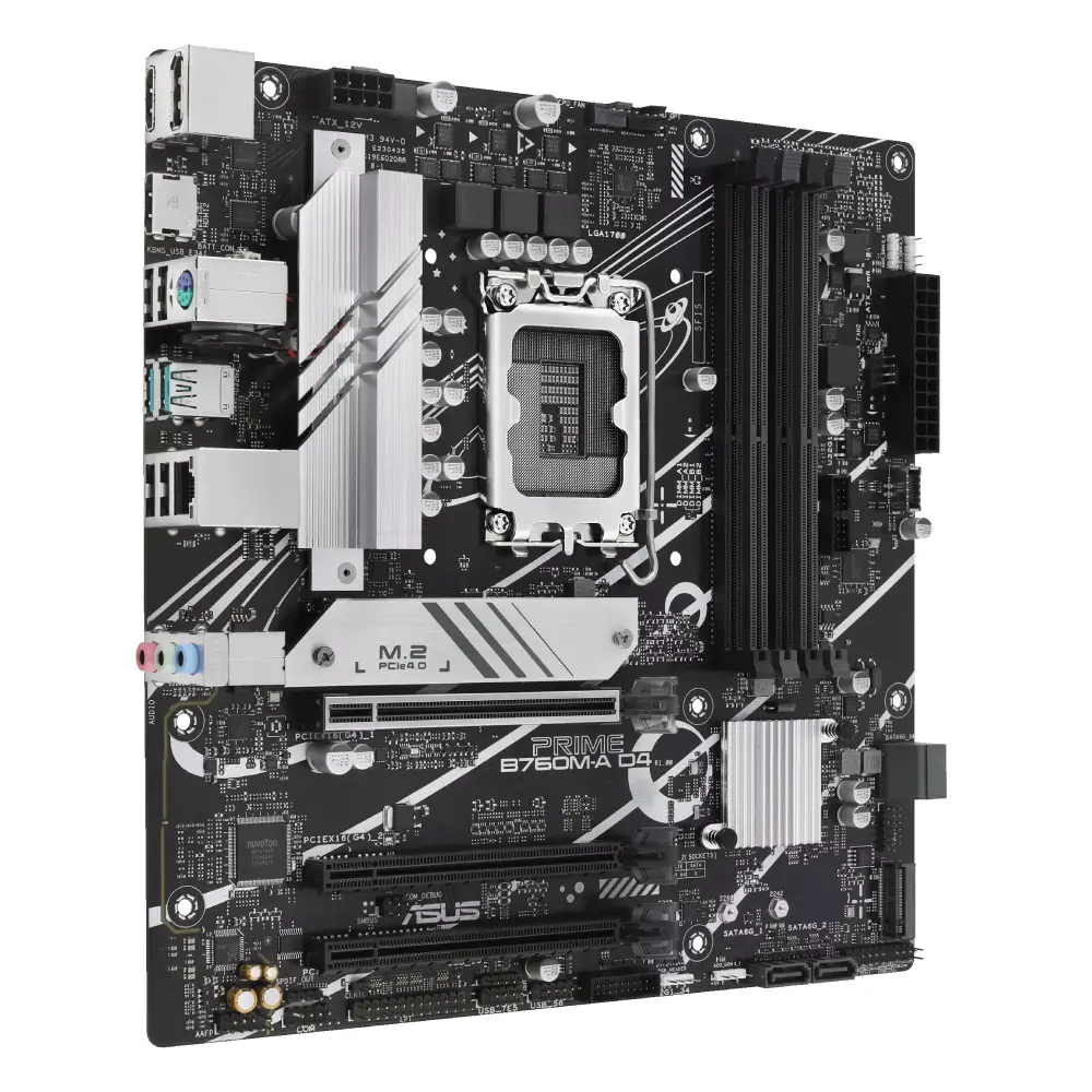 לוח אם אינטל דור 12 Asus PRIME B760M-A D4-CSM LGA1700 1 לוח אם אינטל דור 12 Asus PRIME B760M-A D4-CSM LGA1700