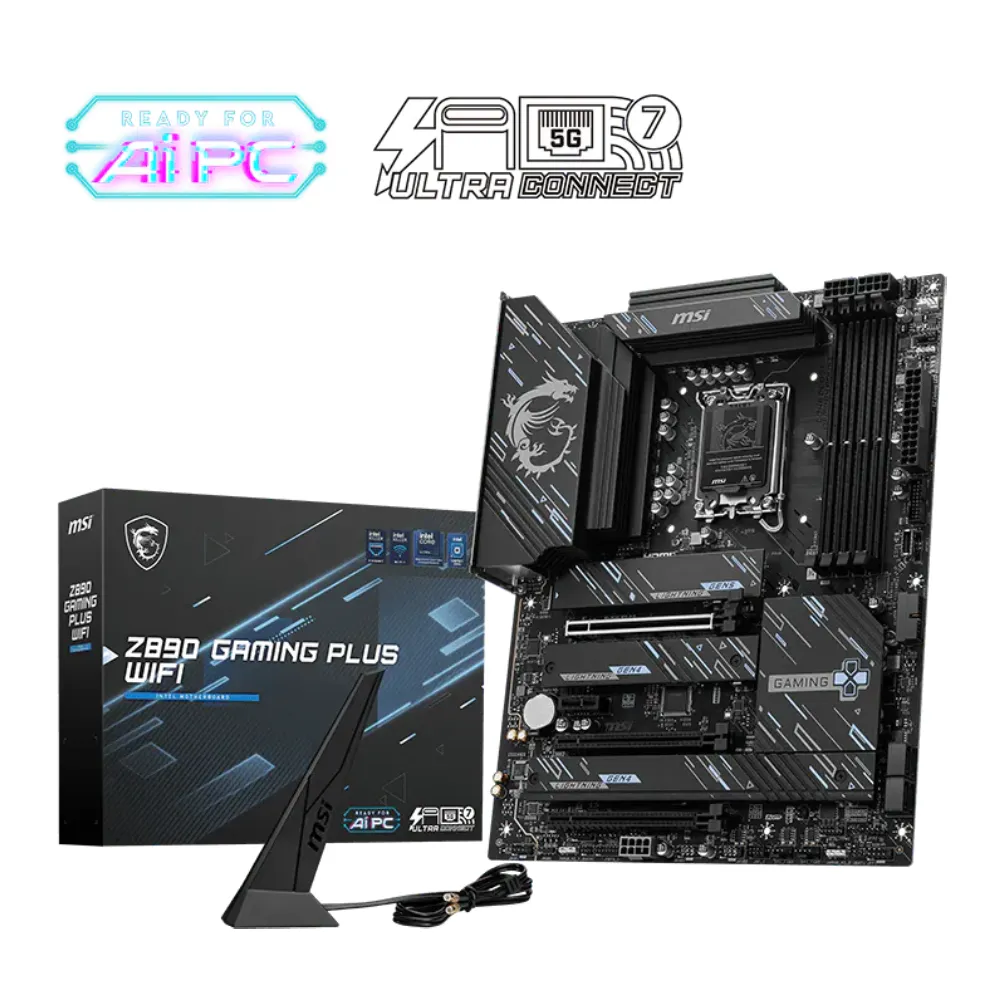 לוח אם אינטל MSI Z890 GAMING PLUS WIFI DDR5 LGA1851 TBolt 1 לוח אם אינטל MSI Z890 GAMING PLUS WIFI DDR5 LGA1851 TBolt
