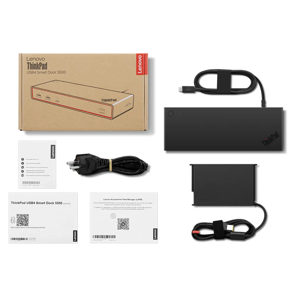 תחנת עגינה ThinkPad USB4 Smart Dock 5500 with 135W Adapter 5 תחנת עגינה ThinkPad USB4 Smart Dock 5500 with 135W Adapter – תמונה 5