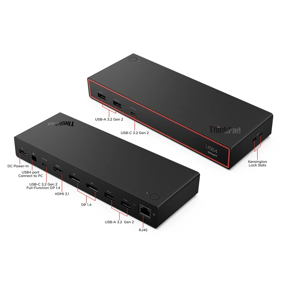 תחנת עגינה ThinkPad USB4 Smart Dock 5500 with 135W Adapter 3 תחנת עגינה ThinkPad USB4 Smart Dock 5500 with 135W Adapter – תמונה 3